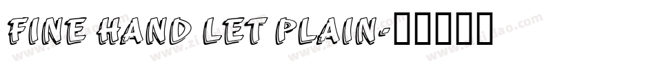 Fine Hand LET Plain字体转换
